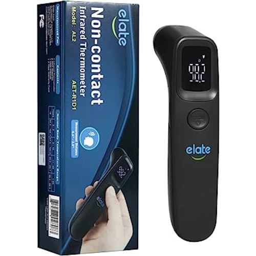 Elate Non-Contact Forehead Thermometer for Adults and Kids, No-Touch Digital Baby Thermometer for Infants/Newborns, Medical Grade, FSA HSA Eligible, Touchless Temporal Thermometer for Fever