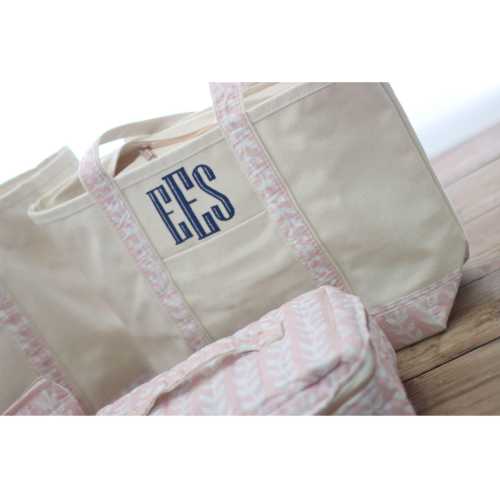 Embroidered Quilted Large Tote