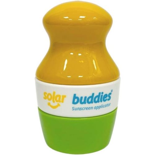 Solar Buddies Sunscreen Applicator - Single Green - Refillable Roll on Sponge Sunscreen, Suncream & Lotion Applicator For Kids, Adults & Families - Holds 3.4fl oz, Perfect Size for Travel