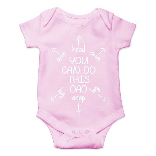 You Can Do This Dad - Funny Baby Essentials Bodysuit - Cute Baby Girl Clothes Newborn Boy Outfit (Newborn, Pink)