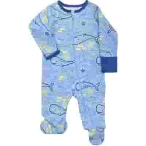 Wonder Nation Baby Gender Neutral Zip Front Footed Sleep N Play Pajamas, Sizes Preemie-6/9 Months