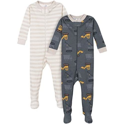 Gerber Baby Boys' 2-Pack Footed Pajamas
