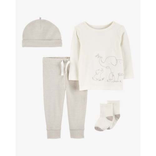 Baby 4-Piece Elephant Outfit Set - Grey/Ivory - Carter's | Carter's
