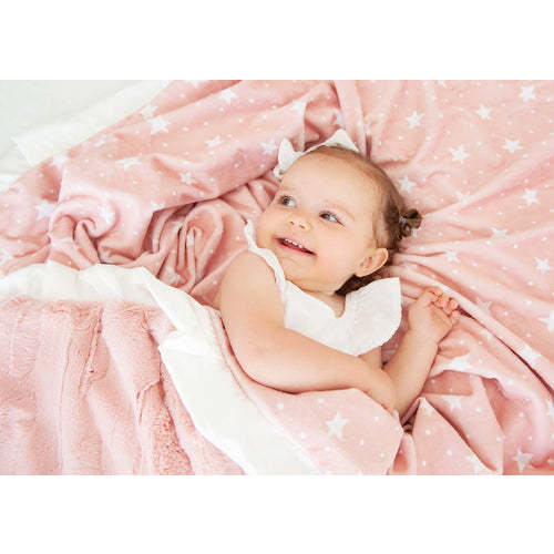 Minky Couture | Blushing Stars Blanket (Infant)
