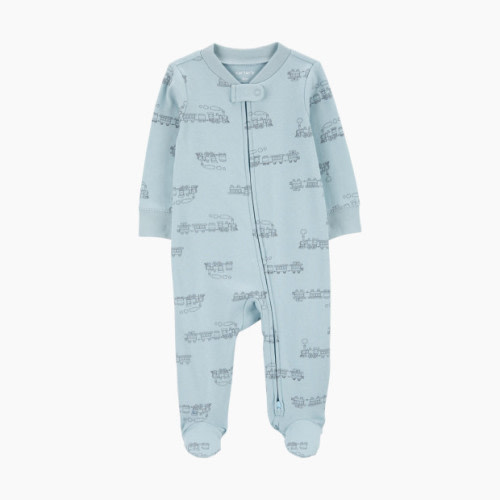 Carter's 2-Way Zip Cotton Sleep & Play Pajamas - Blue, 6 M