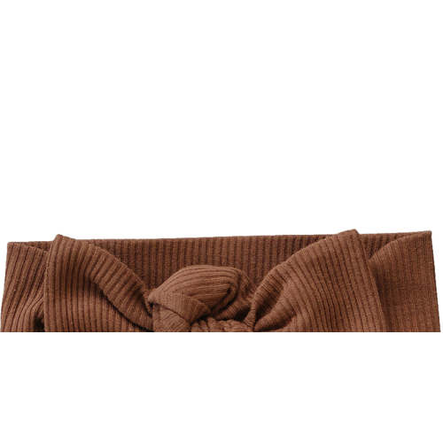 Rust Organic Cotton Ribbed Head Wrap