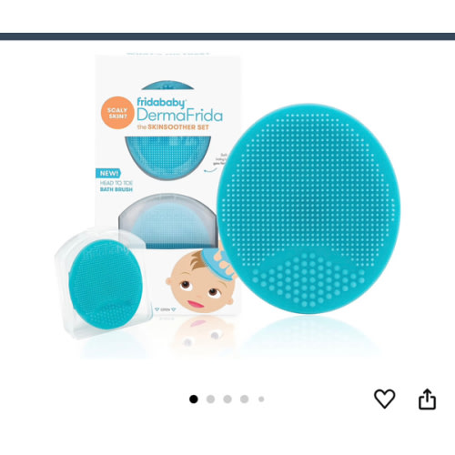 Frida Baby DermaFrida The SkinSoother Baby Bath Silicone Brush| Baby Essential for Dry Skin, Cradle Cap and Eczema (2 Pack) : Amazon.com.au: Baby