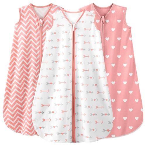 Yoofoss Baby Sleep Sack 0-6 Months Baby Wearable Blanket 100% Organic Cotton 2-Way Zipper TOG 0.5 Toddler Sleeping Sack, Lightweight Sleep Sacks for Babies(Small)