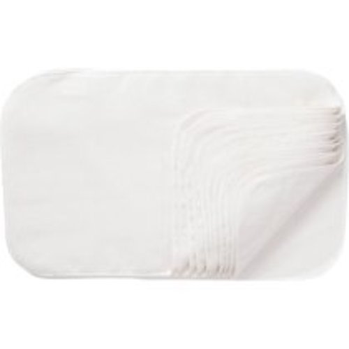 NuAngel 100% Cotton Burp Cloths - White, 12 count, unisex