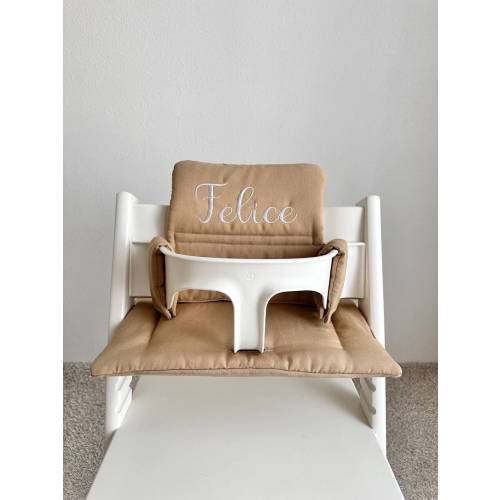 Personalizable Wipeable Cushion compatible with Stokke Tripp Trapp classic high chair, Junior seat cushion for Stokke High chair