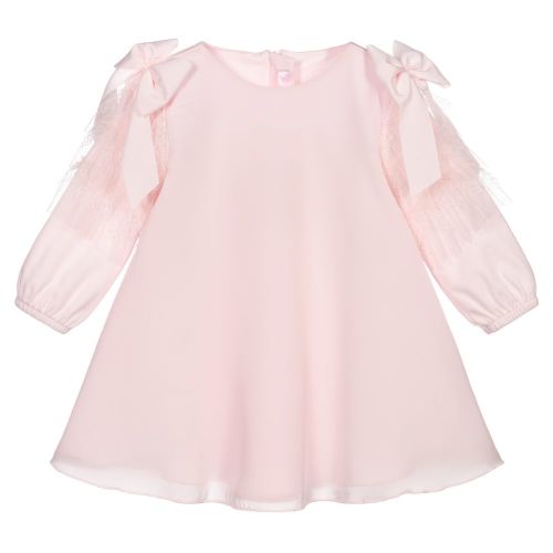 Sofija - Silky Pink Cotton Baby Dress | Childrensalon