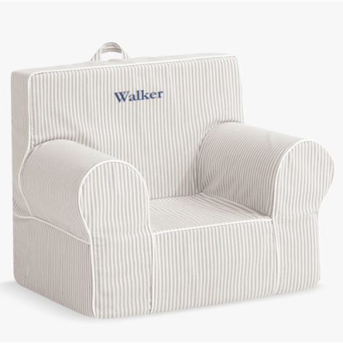 Anywhere Chair®, Oatmeal Oxford Stripe Slipcover Only