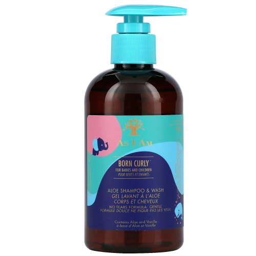 As I Am Born Curly, Aloe Shampoo & Wash, For Babies and Children, 8 fl oz (240 ml)