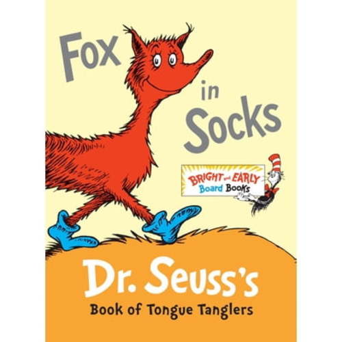 Dr. Seuss, Kids Book, Fox in Socks, Rhyming Tongue Twisters Board Book