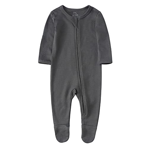 O2 BABY Baby Boys Girls Organic Cotton Zip-Front Sleeper Pajamas, Footed Sleep 'n Play