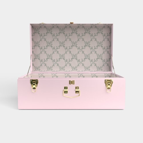 Grand Classic Trunk - Pink - Ivy Trail / Embroidery