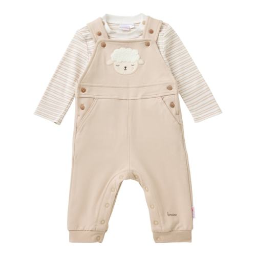 Bornino - Lieblinge - Ensemble deux pièces salopette avec T-shirt mouton - beige/naturel | babymarkt