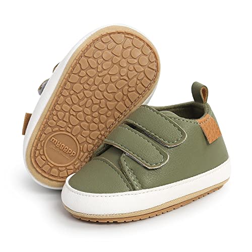 SOFMUO Baby Boys Girls High Top Ankle PU Leather Sneakers Soft Rubber Sole Infant Moccasins Newborn Oxford Loafers Anti-Slip Toddler Wedding Uniform Dress Shoes