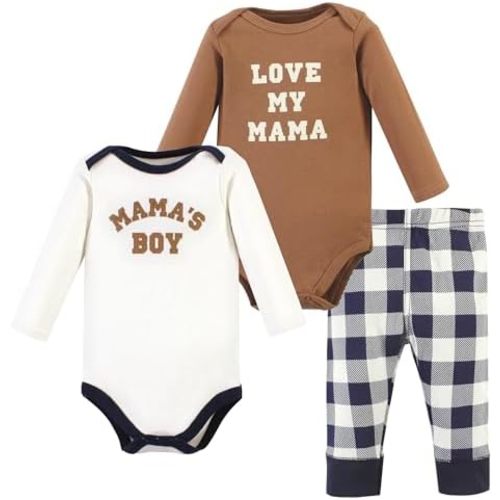 Hudson Baby Unisex Cotton Bodysuit and Pant Set