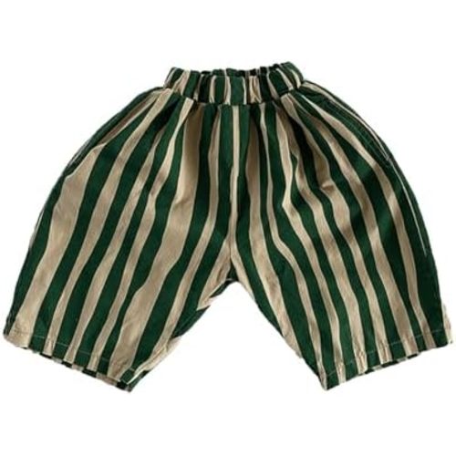 Boys' Cotton Linen Harem Bloomers Pants for Baby Toddler Striped Bloomer Elastic Basic Harem Pants Joggers 0 Months 24 Months