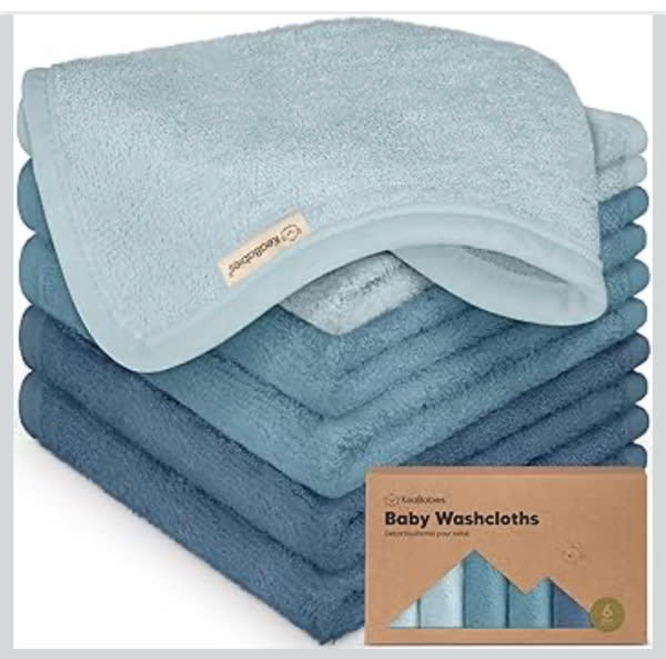 Deluxe Baby Bamboo Viscose Washcloths (6 Pack) - Soft White