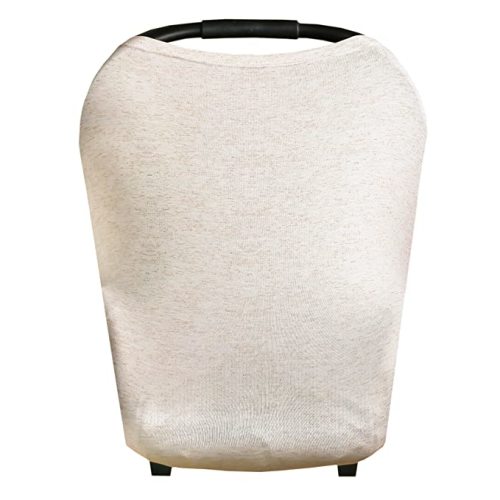 Baby Car Seat Cover Canopy and Nursing Cover Multi-Use Stretchy 5 in 1 Gift"Oat" by Copper Pearl