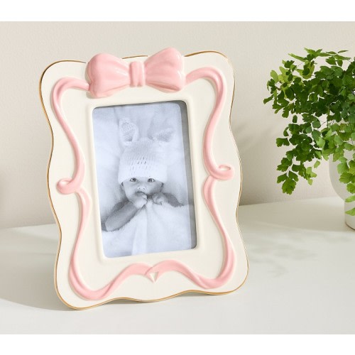 Ceramic Bow Desktop Frame (8"x 9")