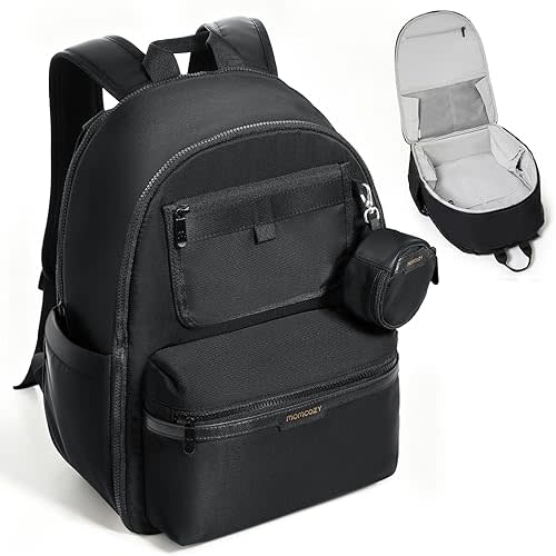 Momcozy GoEase Diaper Bag - Stylish, Durable & Waterproof Baby Bag with Multi-Pockets, Laptop Compartment, Changing Pad & Stroller Straps, Travel Baby Essentials for Moms,Dads,Work, Maternity