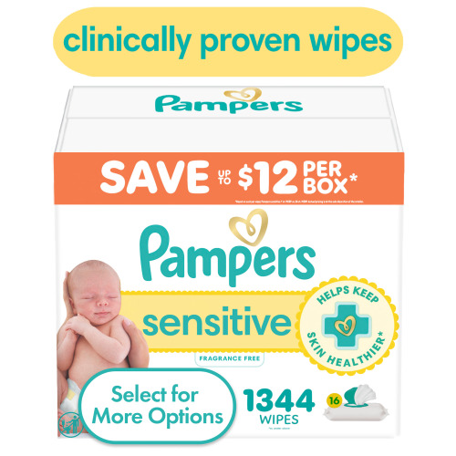 Free Shipping! Pampers Sensitive Baby Wipes Unscented 16 Pack 1344 Count Hypoallergenic and Gentle