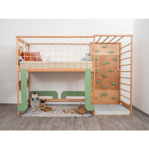 Eco-Friendly Montessori Jungle Bed - Bunk Bed with Optional Table & Drawers