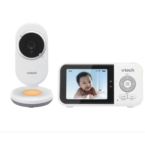 VTech - 2.8” Digital Video Baby Monitor with Night Light - White