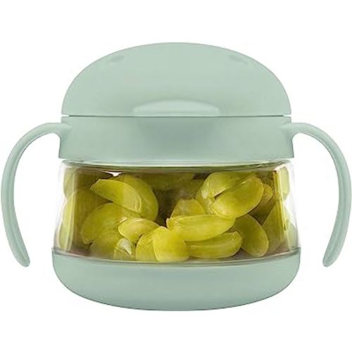 Ubbi Tweat No Spill Snack Container for Kids, BPA-Free Tritan, Toddler Snack Container, Sage