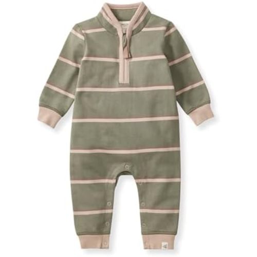 Burt's Bees Baby baby-boys 100% Organic Cotton One-piece Long Sleeve High Neck Jumpsuit Coveralls