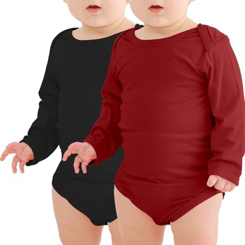 Jimonda Baby Rompers | Soft Summer Long-Sleeve Bodysuit for Newborns 0-24M | Breathable Infant Onesie with Snap Buttons