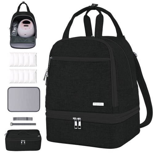 Breast Pump Bag, Spectra Pump Backpack with Pockets for Working Mom, Compatible with Spectra S1, S2, Black