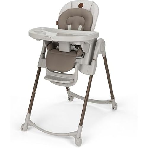 Maxi-COSI Minla 6-in-1 High Chair for Babies & Toddlers, Portable Foldable Highchair, EcoCare Fabric, 9 Heights, 5 Reclines, 4 Tray Positions, Truffle