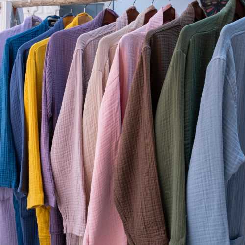 Cozy Muslin Kimono Robe: Organic Cotton Spa Gown