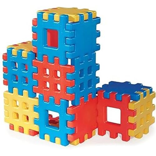 Little Tikes Big Waffle Block Set - 18 pieces, Blue/Red/Yellow