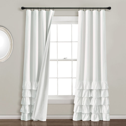 Lush Decor Allison Ruffle Polyester Curtain & Reviews | Wayfair