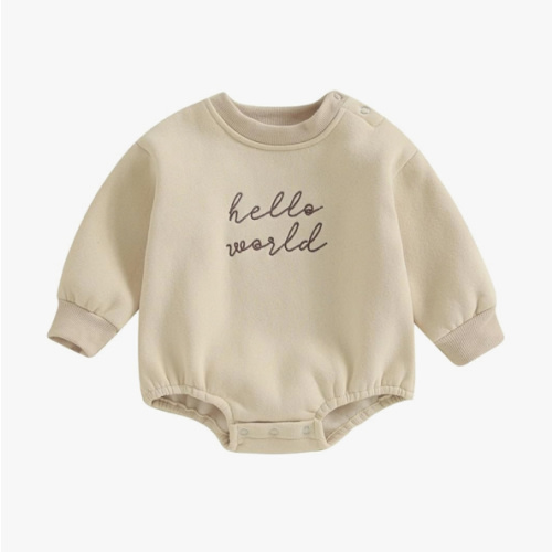 VISGOGO Newborn Infant Baby Boy Girls Oversized Romper Little Dude Sweater Onesie Coming Home Outfit Neutral Clothes
