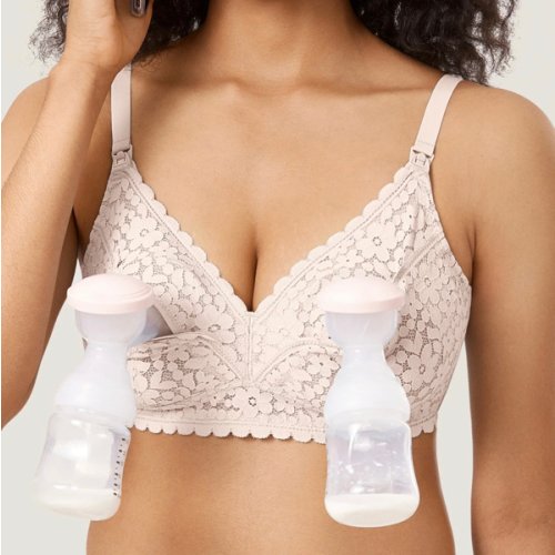 Cotton Lining Hands Free Pumping Bra
