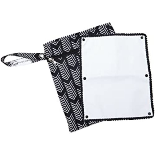 Sarah Wells Pumparoo Wet/Dry Bag for Breast Pump Parts (Black & White)