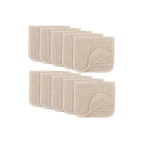Muslin Burp Cloths - Pack of 10