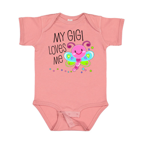 Inktastic My Gigi Loves Me- Cute Dragonfly Boys or Girls Baby Bodysuit