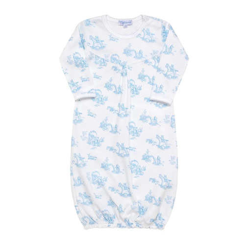 Teddy Bear Toile Gown - Blue