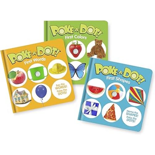 Melissa & Doug Poke-a-Dot® Children’s Books 3-Pack – First Words, First Shapes, First Colors