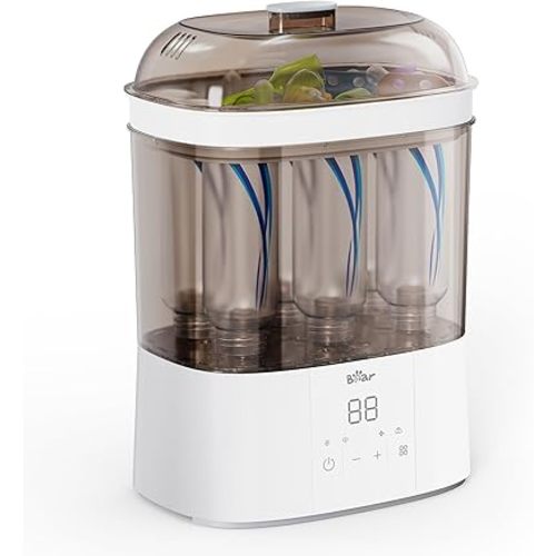 Bear Bottle Sterilizer and Dryer, 2 Layers Large Electric Steam Baby Bottle Sterilizer, Fast Bottle Sanitizer and Dryer for All Bottles & Accessories, Time-Saving Design
