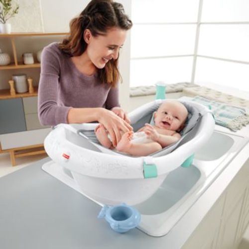Fisher-Price® 4-in-1 Sling 'n Seat Bath Tub in Grey/Blue - GREY - NO SIZE