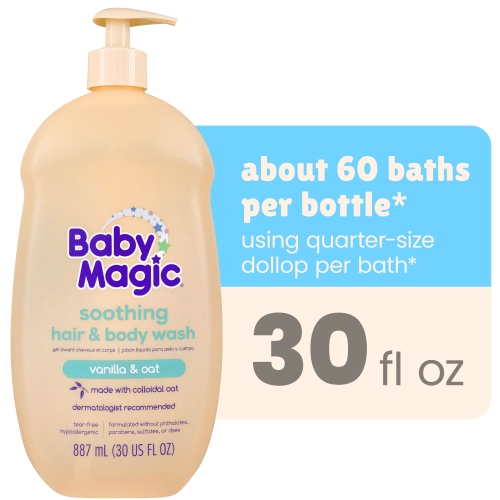 Baby Magic Soothing Hair & Body Wash for Children, Vanilla & Oat, Hypoallergenic, 30 fl oz