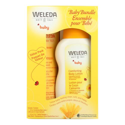 Weleda Baby Body Lotion & Shampoo Body Wash, 6.8 Ounce (Pack of 2)